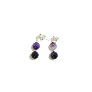 Purple Drop Agate Earrings Purple Drop Agate Earrings